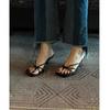 Zapatos de Hada Franceses para Exterior 2025 Nuevas Sandalias de Tanga Elegantes de Alta Gama Sandalias de Tacón Alto