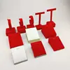 Accesorios para mostrador de exhibición de joyería: colgante de oro, soporte individual de terciopelo rojo, juego de joyería de plata, base para colgante de jade, hallazgos de oferta