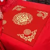 Noiva saindo de casa sentada em um tapete de bênçãos, tapete de joelhos na cama, tapete de alegria para pressionar a cama, colcha festiva de cem bênçãos, suprimentos para a preparação do casamento da noiva
