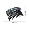 Peine Azul de Alta Gama Estilo Japonés y Coreano con Pedrería, Accesorio de Lado de Moda para el Cabello, Peine Inverso de Nuevo Estilo, Herramienta de Peinado de Alta Gama para Controlar el Cabello Suelto