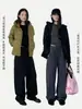 Calça Macia Repelente à Água para Exterior Nan Tao [Ilha Rin Dongzhi] para Mulheres Outono Inverno Novo Acolchoada com Veludo Calça Casual Quente