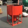 Caçamba de material para guindaste de torre abertura inclinada redonda quadrada torre de argamassa para guindaste de torre caçamba multifuncional cinza caçamba quadrada caçamba de tijolos tubo longo caçamba de concreto