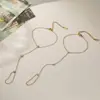 Aogu Venta Cruzada Popular Simple y Versátil Acero Inoxidable Galvanizado al Vacío Estrella de Ocho Puntas Cadena de Muñeca para Mujeres Joyería de Mano Nicho Ins