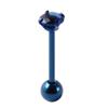 Acero Inoxidable Electrochapado Transfronterizo Diente Externo Lengua Uña 14g Zircón Uña de Lengua Multicolor Personalizado Perforación Bola de Acero Anillo de Lengua