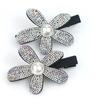 Lujo Ligero Simple Girasol Pinza de Agarre para Mujer Moño Cabello Parte Trasera Cabeza Diamante Brillante Flor Horquilla Todo Combinable Exquisita Pinza Lateral