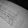 Banqueta Pequena de Acrílico Ondas d'Água, Banqueta Baixa para Uso Doméstico, Banqueta Transparente para Banheiro, Banqueta Impermeável para Banho, Banqueta Pequena para Trocar de Sapatos