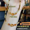 Collar Hecho a Mano de Citrino Natural Dorado para Mujer, Nicho Retro, Lujo Ligero, Elegante Cadena para Clavícula