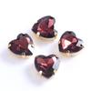 Amor Cristal Vidro Garra Diamante Coração Diamante Quatro Pontas Joias Diamante DIY Roupa Sapato Bolsa Anel Intestinal Acessórios de Joias Atacado