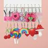 Pendientes de resina luminosos, transfronterizos, dulces, frescos y con aire, divertidos y simulados con queso y amor.