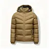 Nueva chaqueta abrigo de invierno de la fábrica original, chaqueta acolchada con capucha casual de alta gama, corte holgado, cálida para hombres en invierno