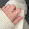 Anillo Geométrico Asimétrico de Plata de Ley 925 para Mujer Ins 2025 Nuevo Diseño de Nicho Sentido del Diseño Anillo Elegante para el Dedo Índice
