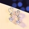 Pendientes elegantes de estilo coreano chapados en plata 925, pendientes largos sencillos, pendientes distintivos para mujer, pendientes de joyería más vendidos de Europa y América.