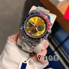 2026 Novo Modelo Luxo Dourado Polido Mostrador Panda Cronógrafo Multifuncional Relógio Masculino de Quartzo