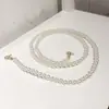 Bolso Bandolera para Mujer Nueva Llegada Correa de Muñeca con Hebilla Correa para el Hombro Bolso Vintage Hecho a Mano con Cadena de Perlas con Cadena para Bolso
