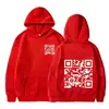 Sudadera Nueva Europea y Americana 2025 Código Bidimensional Pullover Top Holgado