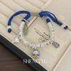 Pulsera de Cuerda Tejida a Mano Estilo Antiguo Nacional Bestia Dorada Tragadora Espiral de Plata Rota Pulsera de Mano Versátil de Alto Valor Estético Hecha a Mano para Hombres y Mujeres