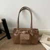 Bolso de Hombro Versátil con Textura, Decoración de Cinturón, Estilo de Nicho, Moda de Verano 2026, Gran Capacidad, Moderno