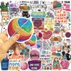 50 Peças de Adesivos de Graffiti Tecidos para Decoração DIY de Capa de Celular, Adesivos de Computador à Prova d'Água, Adesivos de Presente Criativos