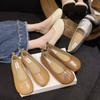 Zapatos de Piso Individuales para Mujer, Nuevo Estilo de Verano, Zapatos de Leche Retro de Suela Blanda, Feos y Lindos, Cómodos, Elegantes y Versátiles, Zapatos sin Cordones
