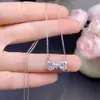 Proveedor de TikTok de Collar de Aguamarina Natural Cristal, Piedra Principal Limpia 4*4mm, Incrustación de Plata 925, Galvanoplastia de Alta Resistencia