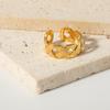 Anillo giratorio de acero inoxidable transfronterizo, anillo de dedo de acero de titanio simple para mujer, apertura ajustable, anillo de cola de viento frío al por mayor