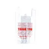 Sacolas tipo colete de HDPE com estampa personalizada THANK YOU, sacolas de compras espessas no atacado para supermercados