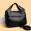 Bolso de Hombro de Moda Retro con Estampado Patchwork, Bolso Cruzado de Cuero Suave, Bolso de Mano Clutch Casual Multicapa de Gran Capacidad para Mujer