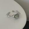 Anillo de ópalo y circón con pequeños diamantes de colores para mujer, estilo frío, moda nicho, índice de alta calidad, Nuevo 2023