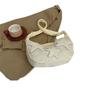 Bolso dumpling bandolera de lona para mujer, bolso retro casual coreano japonés simple para axila, bolso de hombro de tela de nailon