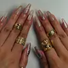 Piezas de Uñas Portátiles con Cuadros Coloridos en Forma de Diamante, Uñas Portátiles de Alta Gama Resistentes, Piezas de Arte de Uñas Retro en Forma de Diamante para Otoño e Invierno