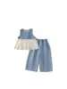 2026 Nuevo Conjunto para Niñas Estilo Coreano Chic Moda Ropa Infantil Dos Piezas Venta al por Mayor de Fábrica