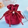 Livro Vermelho Pequeno recomenda saco de doces saco de gaze caixa de doces de casamento bolsa portátil bolsa de veludo criativa europeia nó