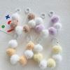 Otoño e Invierno nuevo pompón de piel con cuentas de perlas cadena portátil adornos de bolso funda para teléfono móvil cadena colgante cadena corta para muñeca para mujer