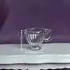Miniatura Comida Juego Casa de Muñecas Casa de Juego Mini Base de Taza de Té con Asa Rayada Adornos de Escena de Taza