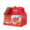 Caixa de Presente com Nozes, Caixa de Presente Ondulada com Frutas Secas, Caixa de Embalagem Dobrável para Lanche de Algas Marinhas, Caixa de Embalagem para Alimentos Qingtuan, Caixa de Presente com Nozes