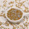 Alta Calidad 1.5-4mm Metal Chapado Oro Plata Cuentas Semilla DIY Borla Pasador de Pelo Pulsera Cuentas Espaciadoras Materiales para Joyería