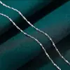 Colar de Prata Pura 999 para Mulheres, Corrente Caixa, Corrente Onda d'Água, Corrente Céu Estrelado, Corrente Cruz, Corrente de Clavícula, Corrente Estilo Alfinete, Direto do Fabricante