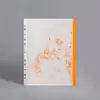 Bolsa de Hojas Sueltas Transparente con Cremallera y Agujeros de Lentejuelas A4A5A6 Bolsa para Documentos Impermeable Esmerilada Ecológica Bolsa para Documentos con Separadores