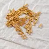 Tubo Recto Chapado en Oro de Plata S925 con Brillo Facetado, Tubo Flor, Tubo Redondo, Tubo Espaciador para Joyería DIY de Posicionamiento, Accesorios Chapados en Oro