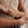 Pulsera de Moda Dorada Sencilla Transfronteriza de 5 Piezas Conjunto de Pulseras de Joyería de Cadena Multicapa Moderno Regalo de Cumpleaños para Mujeres