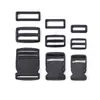 Hebilla de plástico en stock para equipaje, cinturones, mochilas y bolsos de hombro; accesorios de liberación rápida; hebillas ajustables y fijas
