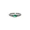Anillo Oasis Esmeralda Antigua con Rosca Anillo Doble Cola para Hombres y Mujeres Anillo Dedo Índice Chapado en Plata de Gama Alta Moderno Nicho Ajustable