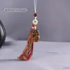 Sándalo Verde Doce Constelaciones Cadena para Teléfono Móvil Colgante para Bolso de Coche Colgante de Animal Pequeño Cordón Colgante Adorno de Borla de Colores