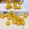 Cuentas de tamiz amarillas de hueso de camello con cuentas sueltas pulsera accesorios de juego de texto de mano