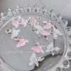Explosivo acabado cristal borboleta unha joias net diamante vermelho olho olho liga resina unha decoração acessórios atacado