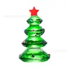 Árvore de Natal Verde Diamante Transfronteiriça Artesanato de Cristal Decoração de Mesa Enfeites Mini Paisagem Micro Presentes de Natal