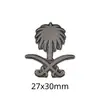 Emblema Nacional da Arábia Saudita Insígnia Adesivo de Telefone Padrão Palmeira Faca Curva Insígnia de Metal Presente Comemorativo Fonte de Fábrica Transfronteiriça