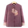 Casaco estilo Tang para mulheres de meia-idade e idosas, moda outono para avós de 70-80 anos, blusa nova elegante estilo chinês para senhoras idosas