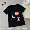 Nuevas Camisetas de Verano de Manga Corta para Niñas, Tops Elegantes con Estampado de Dibujos Animados para Niños, Ropa de Verano Versátil Estilo Coreano para Niños Pequeños y Medianos