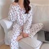 Pijamas sencillos y cómodos de amor para mujer, primavera y otoño, ropa informal holgada para el hogar, traje de manga larga, venta al por mayor